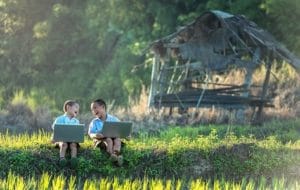 kids playing with laptop parental control