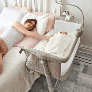 Baby Bassinet with Music Box and Wheels for Newborn-Baby-Infant safety portable Bedside Sleeper