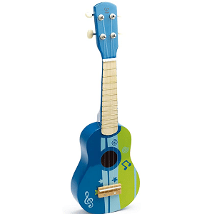 Hape Kid's Wooden Toy Ukulele in Blue