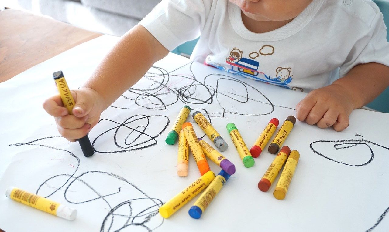 kids drawing and painting